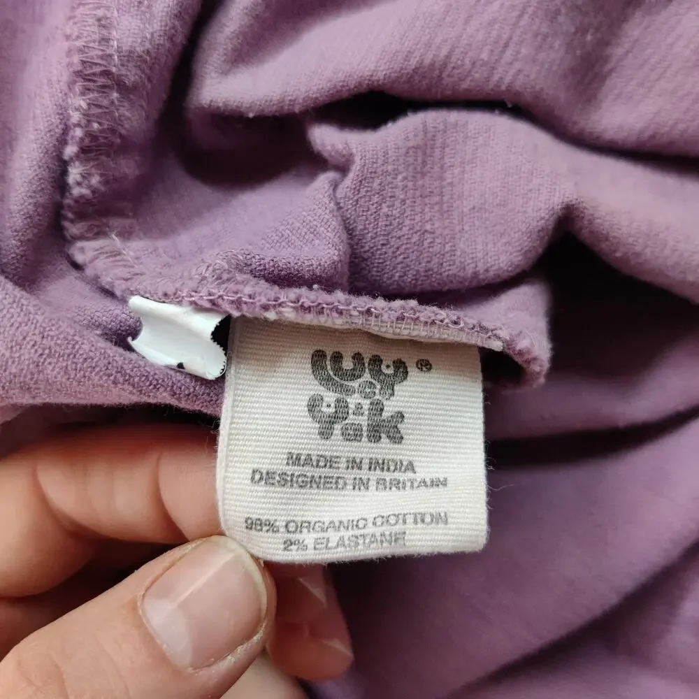 Lucy & Yak Mini Pini Corduroy Overall Pinafore Jumper Dress Medium Grape Purple - Picture 10 of 13